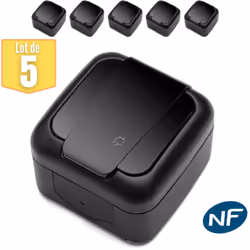 Le lot de 5 Prise 2P+T étanche IP54 - Viko by Panasonic - Noir - NF, est conçu pour répondre aux besoins des environnements h ...