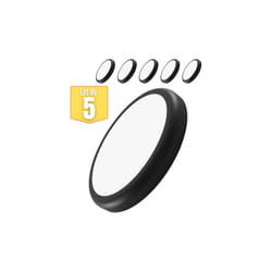 Lot de 5 Plafonniers saillies noir 20W 2000lm IP40