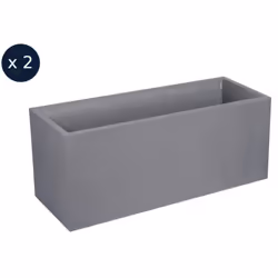 Jardinière rectangulaire en plastique Volcania grande dimension EDA Sur la terrasse ou autour de la piscine, cette jardinière ...