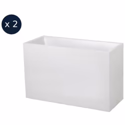 Jardinière rectangulaire Muret Graphit de la marque EDA Modulable avec tous les éléments de la gamme Graphit, ce bac à fleurs ...