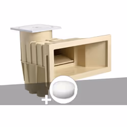Skimmer grande meurtrière Hayward destinée à des piscines avec revêtement liner, membrane armée ou coque. Fourni avec vis ino ...