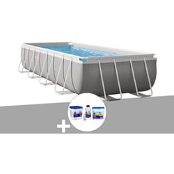 Kit piscine tubulaire Intex Prism Frame rectangulaire 4,88 x 2,44 x 1,07 m + Kit de traitement au chlore