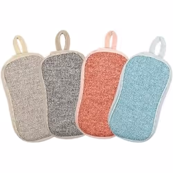 Éponges Microfibre réutilisables 4 pièces antibactérien Lot de 2