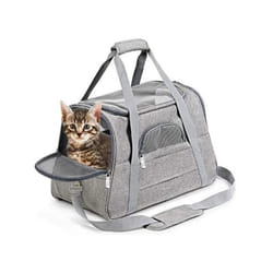 Sac de transport pour chat et chien - 43x25x28cm - Gris