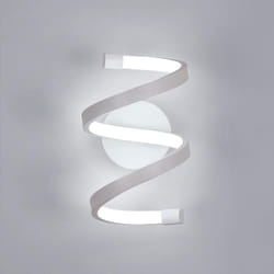 Applique Murale led Interieur, Lampe Murale 18W spirale blanche, Luminaire Mural moderne pour Chambre Couloir Bureau Lumière 6500K Blanc Froid - Goeco