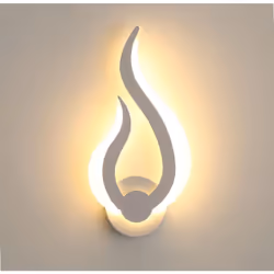 Applique Murale Intérieur led, 10W Applique murale led Lampe Murale Moderne, Forme de Flamme Mural Veilleuse 3000K Blanc Chaud pour Cuisine Escalier