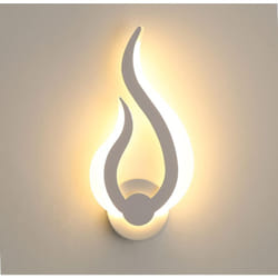 Applique Murale Intérieur led, 10W Applique murale led Lampe Murale Moderne, Forme de Flamme Mural Veilleuse 3000K Blanc Chaud pour Cuisine Escalier