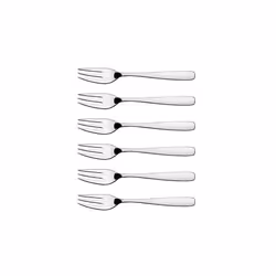 Fourchettes à gâteau en inox - TRAMONTINA - Essentials - Lot de 6 - 2mm