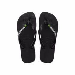 Havaianas Brasil Logo, Femelle, Adulte, Tongs, Noir, 35 - 36, EUE