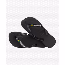 Havaianas Brasil Logo Femelle 39 - 40 Noir - Vue supplémentaire 4