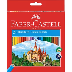 Faber-Castell 120124, Multicolore, Bois, Hexagonal, Multicolore, Carton, 24 pièce(s)