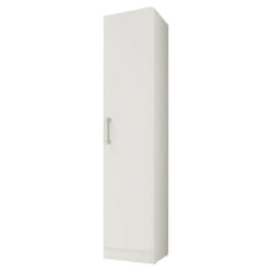 Beaux Meubles Pas Chers - Armoire 1 Porte Blanche Mutifonctions 4 Niches l 35 h 160.6 p 31.8 cm