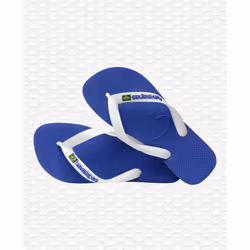 Havaianas Brasil Logo Femelle 39 - 40 Bleu - Vue supplémentaire 4