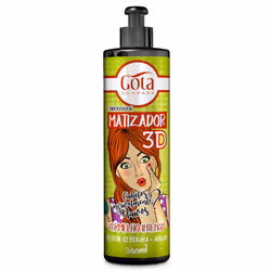 Gota Dourada Matting 3D, Rouge, Intense Red, 300 ml, unisexe, Tous types de cheveux, Bouteille