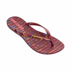Tongs Femme Ipanema Wave Art Bordeaux - Adulte