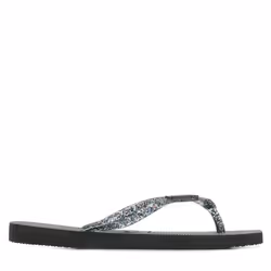 Tongs - Havaianas - Square Logo Metallic - Noir - Adulte - Mixte