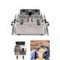 Friteuse Double - INOX - 3300W - 2x3L - Température jusquà 190°C - 2 paniers à frire