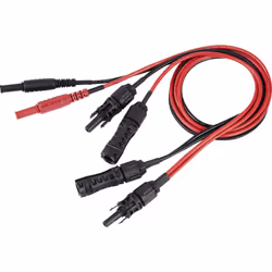enquête Mesure en toute sécurité jusqu'à 1500 V avec connecteurs PV MC4 de catégorie III. Crée une connexion MC4 entre le pan ...