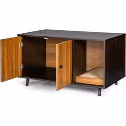 【 Utilisations multifonctionnelles : 】 l'armoire pour chat fonctionnelle avec 2 portes peut cacher un petit espace pour chat ...