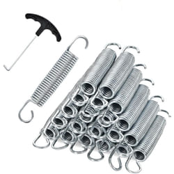 Costway - Lot de 20 Ressorts de Trampoline, Ressorts en Acier Galvanisé Robuste, avec Outil de Traction en t, Kit de Remplacement de Trampoline