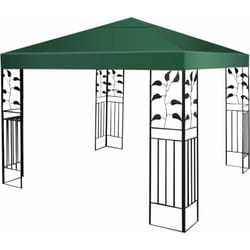 COSTWAY Toile de Toit de Rechange en Polyester Impérméable de Jardin pour Pavillon Tonnelle Tente, 3 x 3 M (Vert foncé)