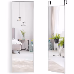 【 2 méthodes d'assemblage : 】 le miroir pleine longueur est livré avec 2 crochets de suspension et un lot de vis pour vous pe ...