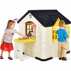 【Cadeau parfait pour les garçons et les filles :】cet ensemble de maison de jouets comprend une maison de jeu réaliste, une pe ...