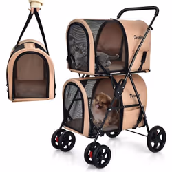 Description générale Notre poussette multifonctionnelle 4 en 1 pour animaux de compagnie est l'accessoire idéal pour transpor ...