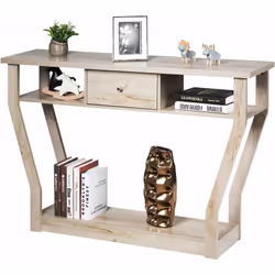 【Espace de stockage et d'exposition】: Cette table console offre del'espace de rangement et d'exposition sans prendre trop de  ...