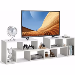 Description générale La console TV moderne se compose de 3 pièces : 2 étagères en forme de L et 1 étagère rectangulaire, offr ...