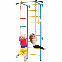 Les points importants : 【Accessoires Complets】Cette salle de sport murale d'intérieur est fournie avec une échelle murale, un ...