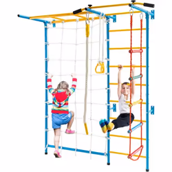 Les points importants : 【Aire de jeux intérieure complète 7 en 1】cette salle de gym intérieure pour la motricité verticale es ...