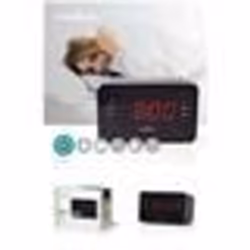 Radio Réveil alarme numérique ent 3.5mm Affichage LED AM / FM Fonction Snooze Minuterie de sommeil 2 Alarmes
