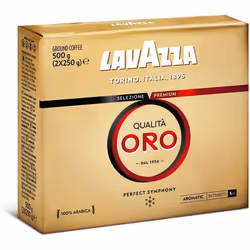 LAVAZZA - Café Moulu Qualità Oro - Café italien - 100 % Arabica - Équilibré & Aromatique - Intensité 5 - 2x250 g