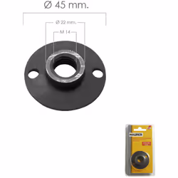 Tuerca Amoladora Para Platos - Diametro: 22 mm. - Metrica 14. - Tuerca para sujetar el plato a la amoladora. - Realizado en m ...
