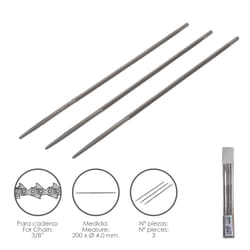 Limes à chaîne pour tronçonneuse 200 x Ø 4,0 mm. LP 3/8 (paquet de 3 pièces)