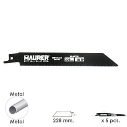Maurer - Hoja para sierra sable metal 228 mm. - 18 tpi tipo bosch (5 piezas)