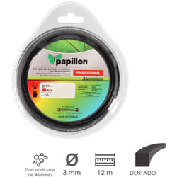 Papillon - Hilo Nylon / Aluminio Cuadrado Trenzado Professional ø 3,0 mm. Rollo 12 metros