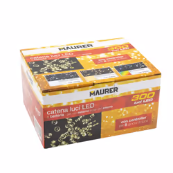 Maurer - Luces navidad a pilas 300 leds luz blanca interior / exterior (ip44)