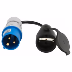 Adapté à CEE - Prise Schuko, 230V, 16A, - Adaptateur de prise CEE à Schuko, 2 pôles + Terre. Max. 16A. 230V. - Prise 2P+T CEE ...