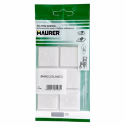 Feutre adhésif 30x30 mm. (Blister 6 pièces) blanc. - Mesure 30 x 30 mm. - Couleur blanche. - Adhésif. - Blister 6 pièces.