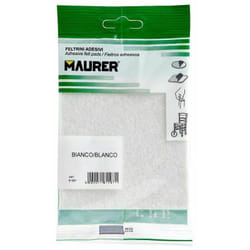 Maurer - Feutre Adhésif 100 x 100 mm. (Blister 1 pièce) Blanc