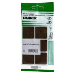 Feutre Adhésif 30 x 30 mm (Blister 6 Pièces) Marron