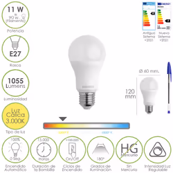 Maurer 19073035, 11 W, 90 W, E27, 1055 lm