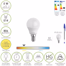 Maurer 19073025, 5 W, 55 W, E14, 806 lm