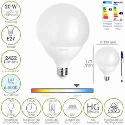Maurer 19073189, 20 W, 150 W, E27, 2452 lm