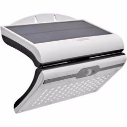 Aplique / Lampara solar jardin blanca - Medida: 23x18.5 cm. - 420 Lumenes. - Batería: litio 3,7 V - 3600 mAh. - Panel solar:  ...