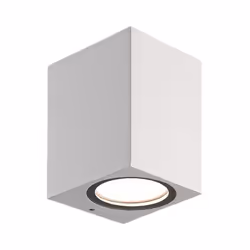 Lampara Aplique Cuadrado Exterior IP65 Blanca - Medida: 6,8x7,8x10 cm. - Fabricado en aluminio fundido a presión. - Difusor d ...