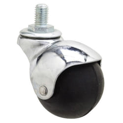 Roue Domestique Caoutchouc Noir Spike Sphère M8x40 mm.
