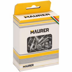Blister rivets Maurer. - Conçus en aluminium. - Blister 75 unités. - Dimensions : 4.8 x 9 mm. - Ils permettent d?assembler di ...